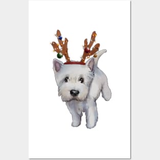 Christmas Westies Posters and Art